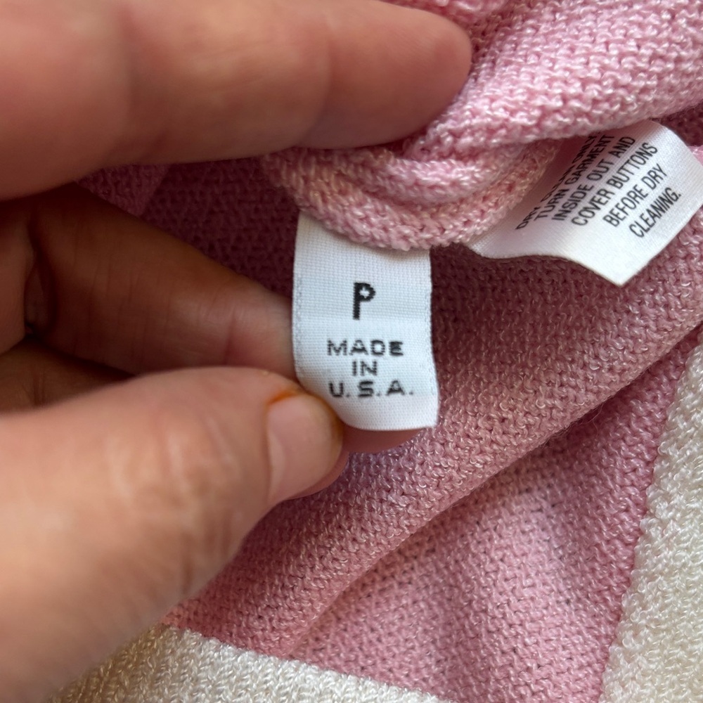 St. John Pink and Cream Cardigan - Picture 5 of 8